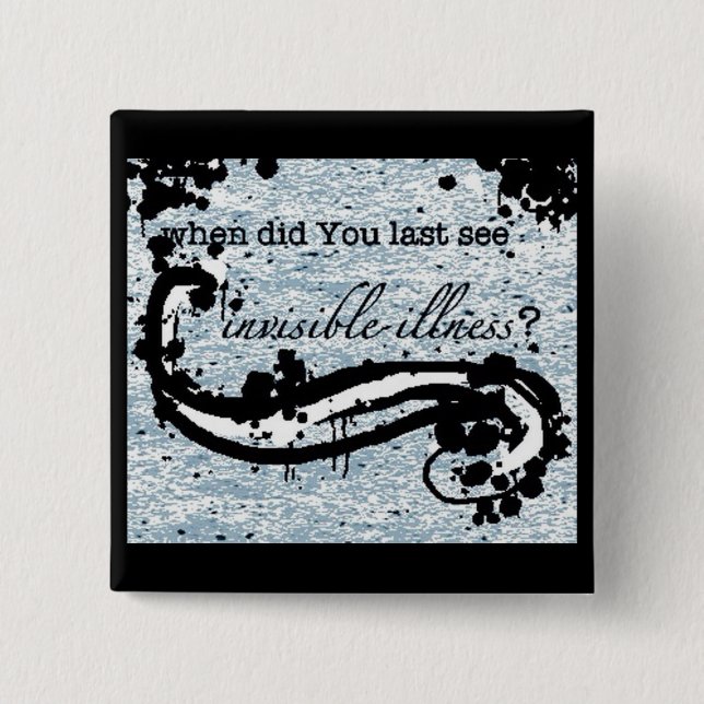 unsichtbarer Krankheitsknopf/-Abzeichen/-Button Button (Vorderseite)