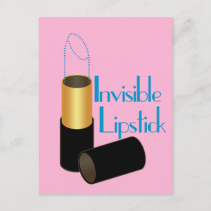 Unsichtbarer Lipstick Postkarte