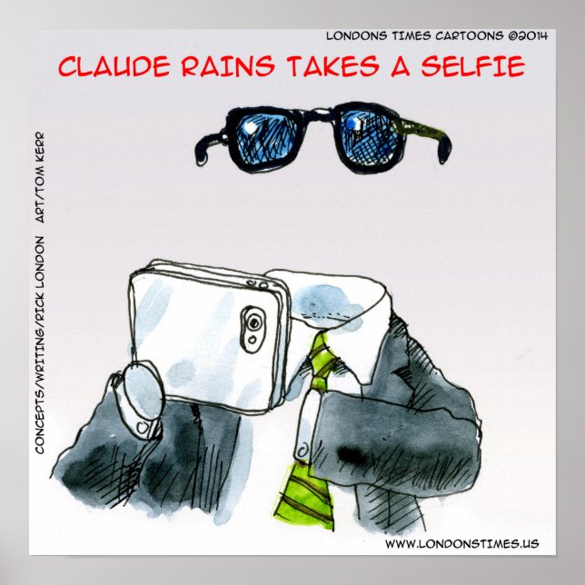 Unsichtbarer Mann Selfie Funny Poster (Vorne)
