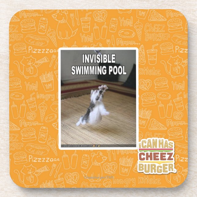 Unsichtbarer Swimmingpool Untersetzer (Vorderseite)