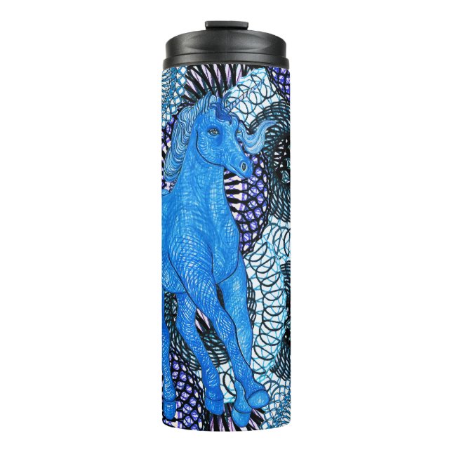 Unsichtbares Einhorn Thermosbecher (Vorderseite)
