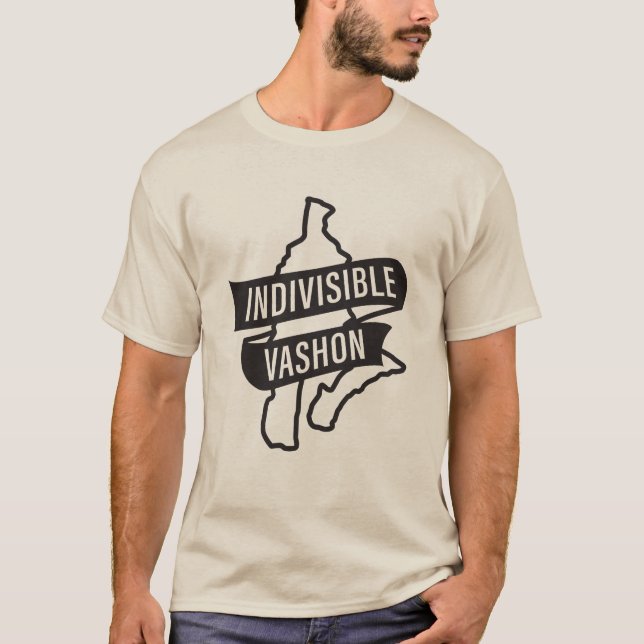 Unsichtbares Vashon-schwarzes Logo (helle Shirts) T-Shirt (Vorderseite)