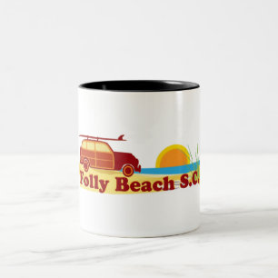 Unsinnigkeits-Strand Zweifarbige Tasse