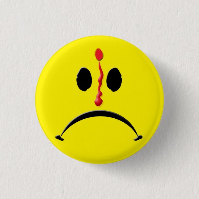 Unsmile Knopf Button (Vorderseite)