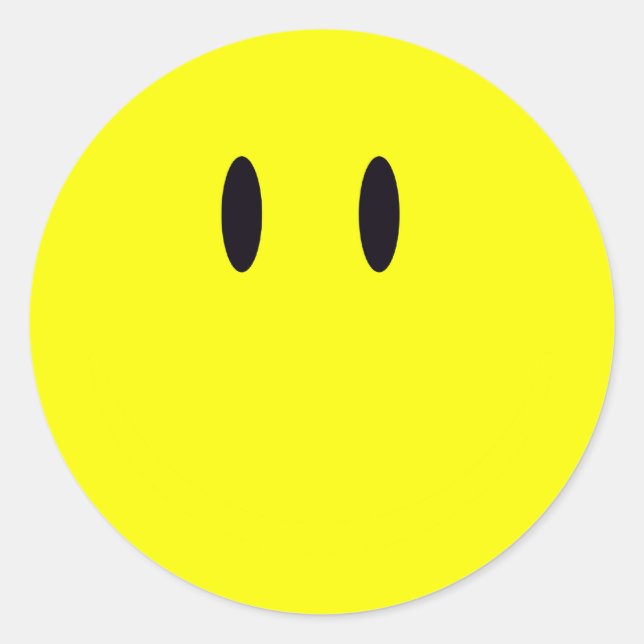unsmiley runder aufkleber (Vorderseite)