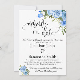 Unspeichern Sie die Daten Hochzeitsdatum ändern bl Einladung