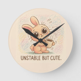 Unstable but Cute Runde Wanduhr