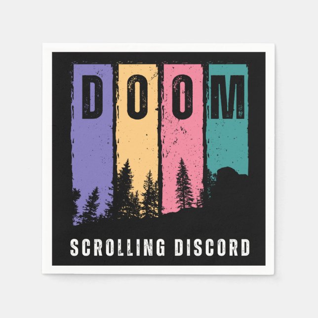 Unstimmigkeiten im Doom-Scrolling - Chronisch onli Serviette (Vorderseite)