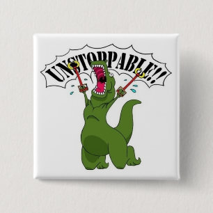 Unstopable T-Rex Button