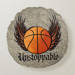 Unstoppable (Basketball) Round Pillow Rundes Kissen