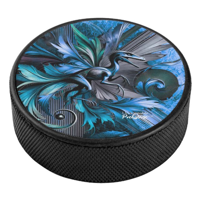 Unstoppable Raptor – Fuel Strength, Rule the Wild Eishockey Puck (3/4)