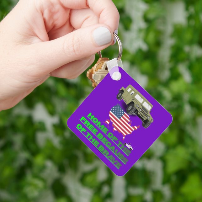 Unstoppable veterans purple schlüsselanhänger (Hand)