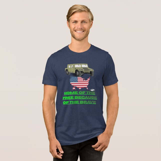 Unstoppable veterans Tri-Blend shirt (Vorderseite voll)
