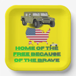 Unstoppable veterans yellow pappteller