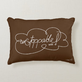 UNSTOPPABLE wird - Bold Cloud S - White Script Dekokissen