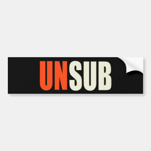 Unsub Unbekannt-Thema Autoaufkleber