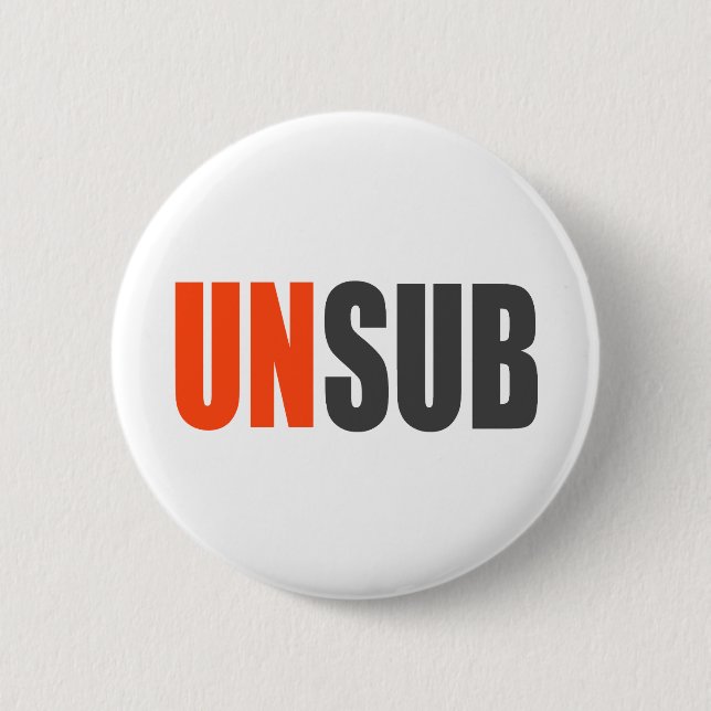 Unsub Unbekannt-Thema Button (Vorderseite)