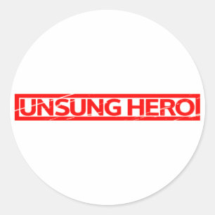 Unsung Hero Briefmarke Runder Aufkleber