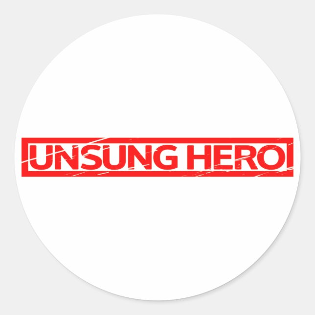 Unsung Hero Briefmarke Runder Aufkleber (Vorderseite)