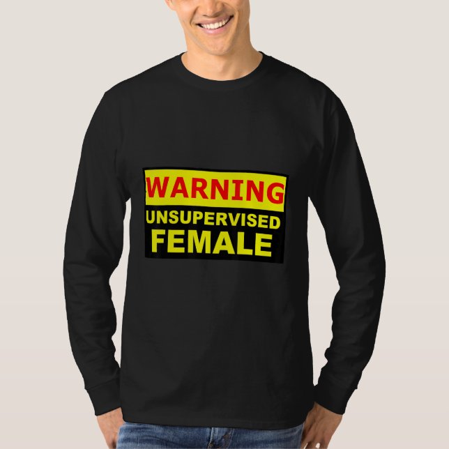 Unsupervised female WARNING T-Shirt (Vorderseite)