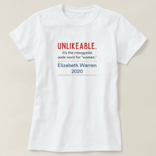 Unsympathische Frau Pro-Elizabeth Warren Front T-Shirt