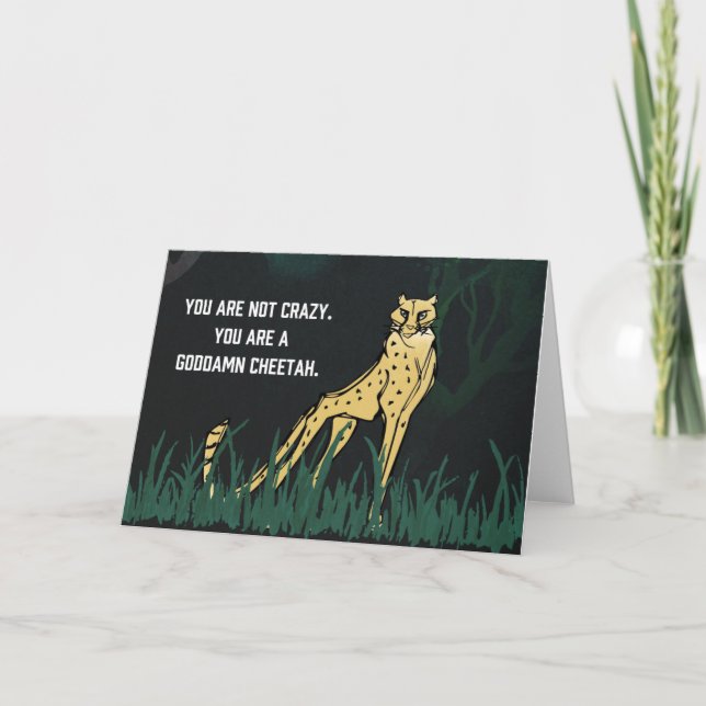 Untamed GD Cheetah Grußkarte Karte (Vorderseite)