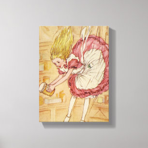 Unten fallen der Kaninchenbau Leinwanddruck