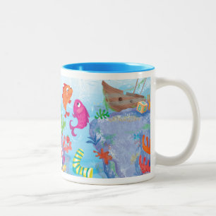 Unten im Ozean Zweifarbige Tasse