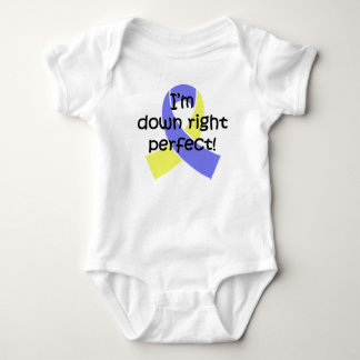 Unten recht vervollkommnen Sie, Down-Syndrom Baby Strampler