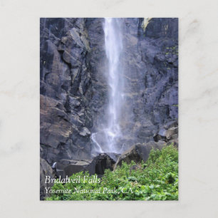 Unten von Bridalveil Falls, Yosemite, CA Postcard Postkarte