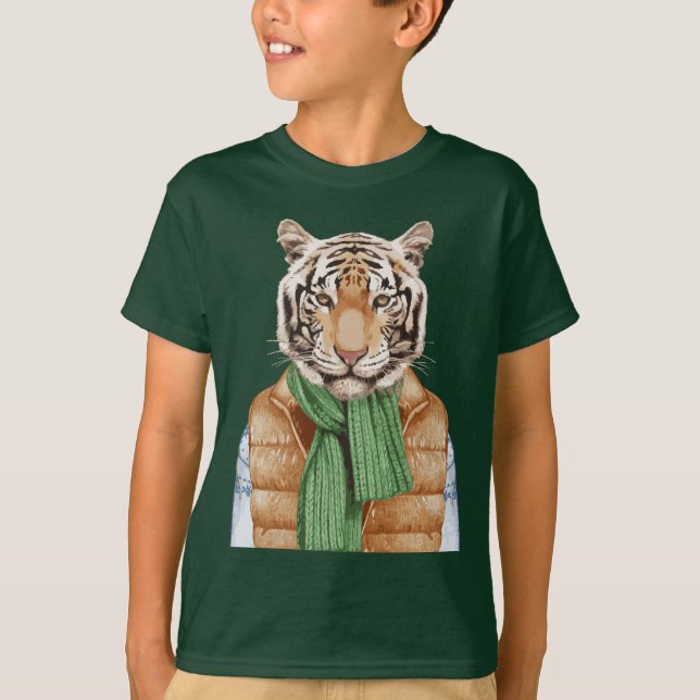 Unten Weste-Tiger T-Shirt (Vorderseite)