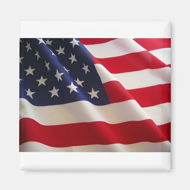 unter amerikanischer Flagge Magnet (Vorne)