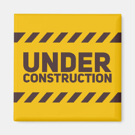 Unter Baustraßensignatur Grafik Magnet