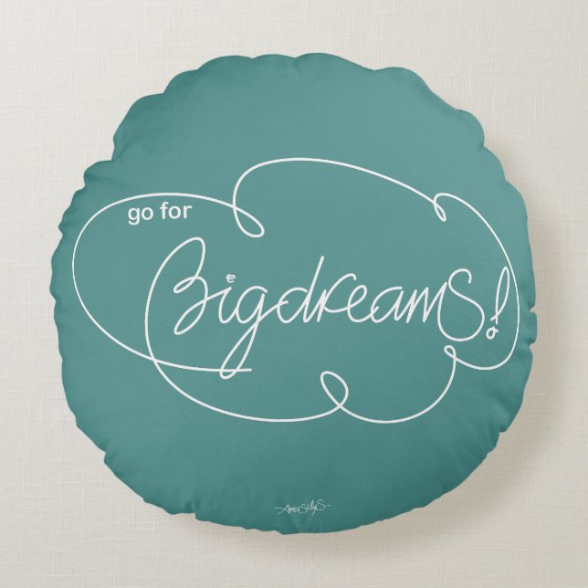 unter BIG DREAMS - Bold Cloud S - W Rundes Kissen (Vorderseite)