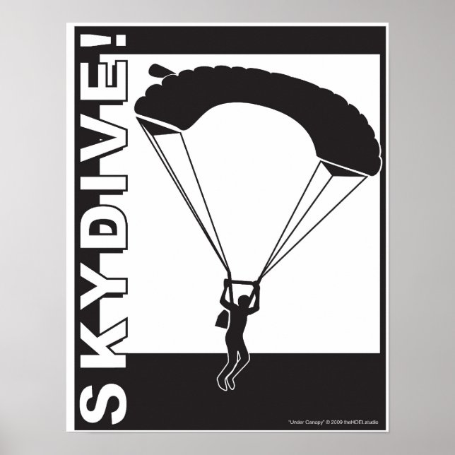 Unter Canopy SkyDive! Poster (Vorne)