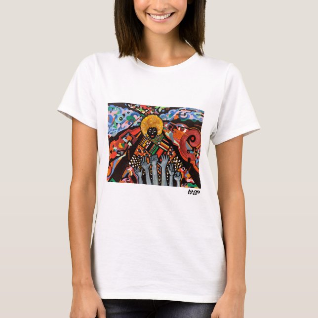 "Unter Chaos, ich steige auf" T-Shirt (Vorderseite)