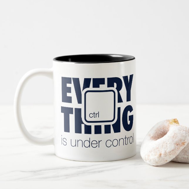 Unter ctrl zweifarbige tasse (Mit Donut)