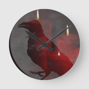 "Unter deinem Zauber rot Runde Wanduhr