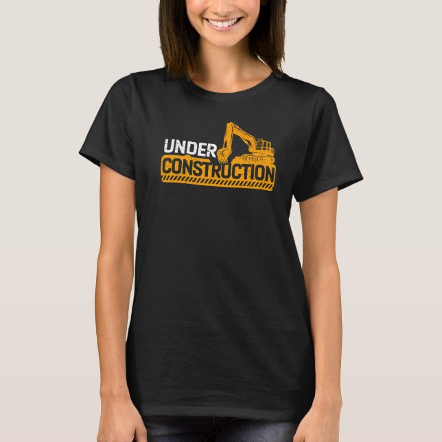 unter dem Bau Betonpumpenbauer T-Shirt (Vorderseite)