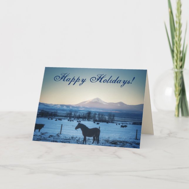 Unter dem Berg Feiertagskarte (Vorderseite)