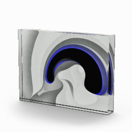 Unter dem Blau: Abstrakt grau, schwarz und blau Fotoblock