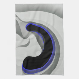 Unter dem Blau: Abstrakt grau, schwarz und blau Geschirrtuch