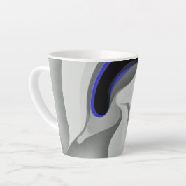 Unter dem Blau: Abstrakt grau, schwarz und blau Milchtasse