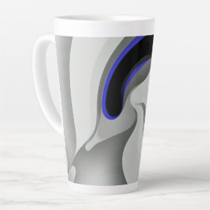 Unter dem Blau: Abstrakt grau, schwarz und blau Milchtasse