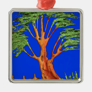 Unter dem blauen Himmel: Die Sammlung Acacia Tree Silbernes Ornament