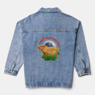 Unter dem Capybara-Mond Lustiges Capybara Jeansjacke