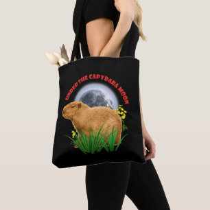 Unter dem Capybara-Mond Lustiges Capybara Tasche