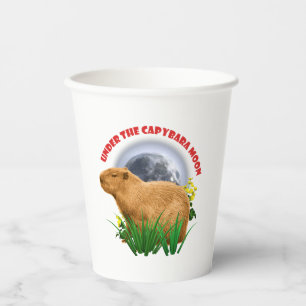 Unter dem Capybara-Mond Süßes Tier Pappbecher