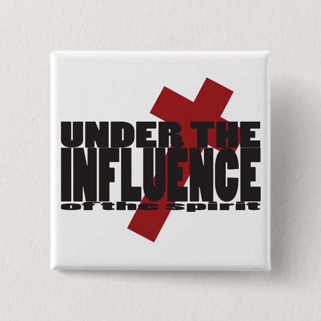 Unter dem Christlichen Entwurf des Einflusskreuzes Button (Vorderseite)