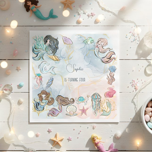 Unter dem Kindergeburtstag Mermaids Serviette (Von Creator hochgeladen)